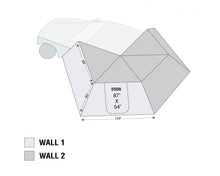 Load image into Gallery viewer, Shop Overland Vehicle Systems Freestanding Driver Side Nomadic 270 LT Awning Wall 1 Overland Vehicle Systems - Overland Vehicle Systems 18299909 HYDZ_18299909