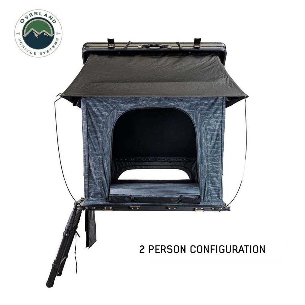 XD Lohtse - Clamshell Aluminum Roof Top Tent, 2 Person, Grey Body and Black Rainfly Overland Vehicle Systems - Overland Vehicle Systems 18589902 HYDZ_18589902