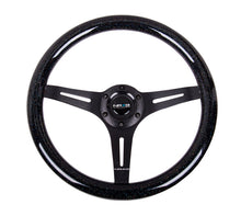 Load image into Gallery viewer, NRG Classic Wood Grain Steering Wheel (350mm) Black Sparkled Grip w/Black 3-Spoke Center NRGST-015BK-BSB