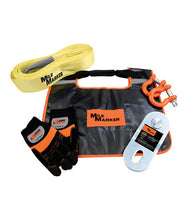 Load image into Gallery viewer, Winch Accessories Kit Includes15 Foot Recovery Strap Gloves Shackles Snatch Block Mile Marker
