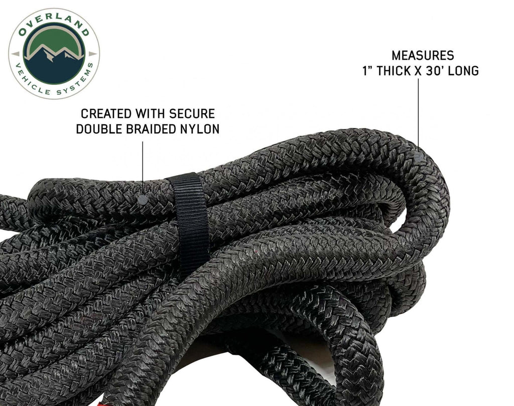 Brute Kinetic Rope Recovery Strap 1 x 30 Foot 30 Percent Stretch Overland Vehicle Systems - Overland Vehicle Systems 19009916 HYDZ_19009916