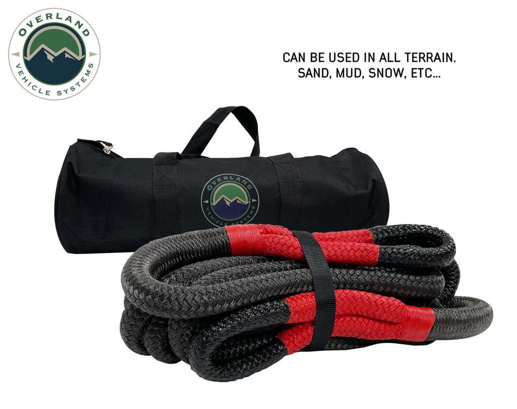 Brute Kinetic Rope Recovery Strap 1 x 30 Foot 30 Percent Stretch Overland Vehicle Systems - Overland Vehicle Systems 19009916 HYDZ_19009916