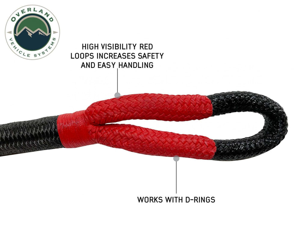Brute Kinetic Rope Recovery Strap 1 x 30 Foot 30 Percent Stretch Overland Vehicle Systems - Overland Vehicle Systems 19009916 HYDZ_19009916