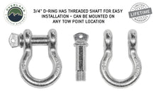 Load image into Gallery viewer, Recovery Shackle D-Ring Bow Shackle vs Soft Shackle Overland Vehicle Systems - Overland Vehicle Systems 19010205 HYDZ_19010205