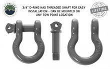Load image into Gallery viewer, Buy Overland Vehicle Systems Recovery Shackle D Ring 3/4 Inch 4.75 Ton Grey Overland Vehicle Systems - Overland Vehicle Systems 19010206 HYDZ_19010206