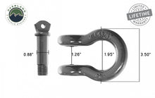 Load image into Gallery viewer, Buy Overland Vehicle Systems Recovery Shackle D Ring 3/4 Inch 4.75 Ton Grey Overland Vehicle Systems - Overland Vehicle Systems 19010206 HYDZ_19010206