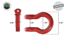 Load image into Gallery viewer, 19019904 Recovery Shackle 3/4 Inch 4.75 Ton Red Overland Vehicle Systems