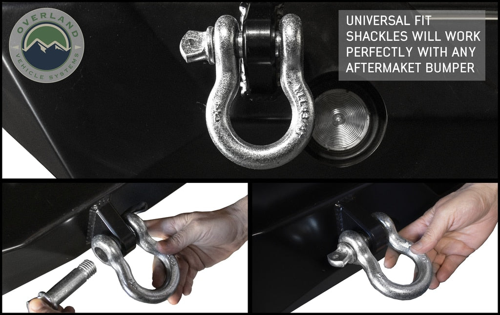 Recovery Shackle 3/4 4.75 Ton Zinc - D Ring Recovery Shackle Overland Vehicle Systems - Overland Vehicle Systems 19019905 HYDZ_19019905