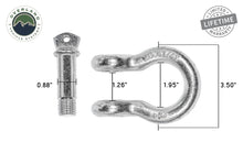 Load image into Gallery viewer, Recovery Shackle 3/4 4.75 Ton Zinc - D Ring Recovery Shackle Overland Vehicle Systems