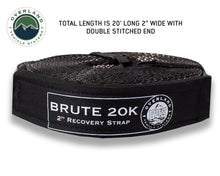 Load image into Gallery viewer, Tow Strap 20000 lbs - 2 x 30' Gray With Black Ends Overland Vehicle Systems
