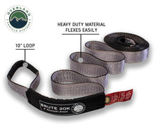 Load image into Gallery viewer, Tow Strap 20000 lbs - 2 x 30' Gray With Black Ends Overland Vehicle Systems - Overland Vehicle Systems 19059916 HYDZ_19059916