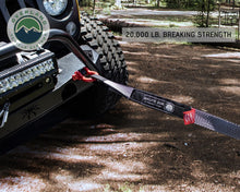 Load image into Gallery viewer, Tow Strap 20000 lbs - 2 x 30' Gray With Black Ends Overland Vehicle Systems - Overland Vehicle Systems 19059916 HYDZ_19059916