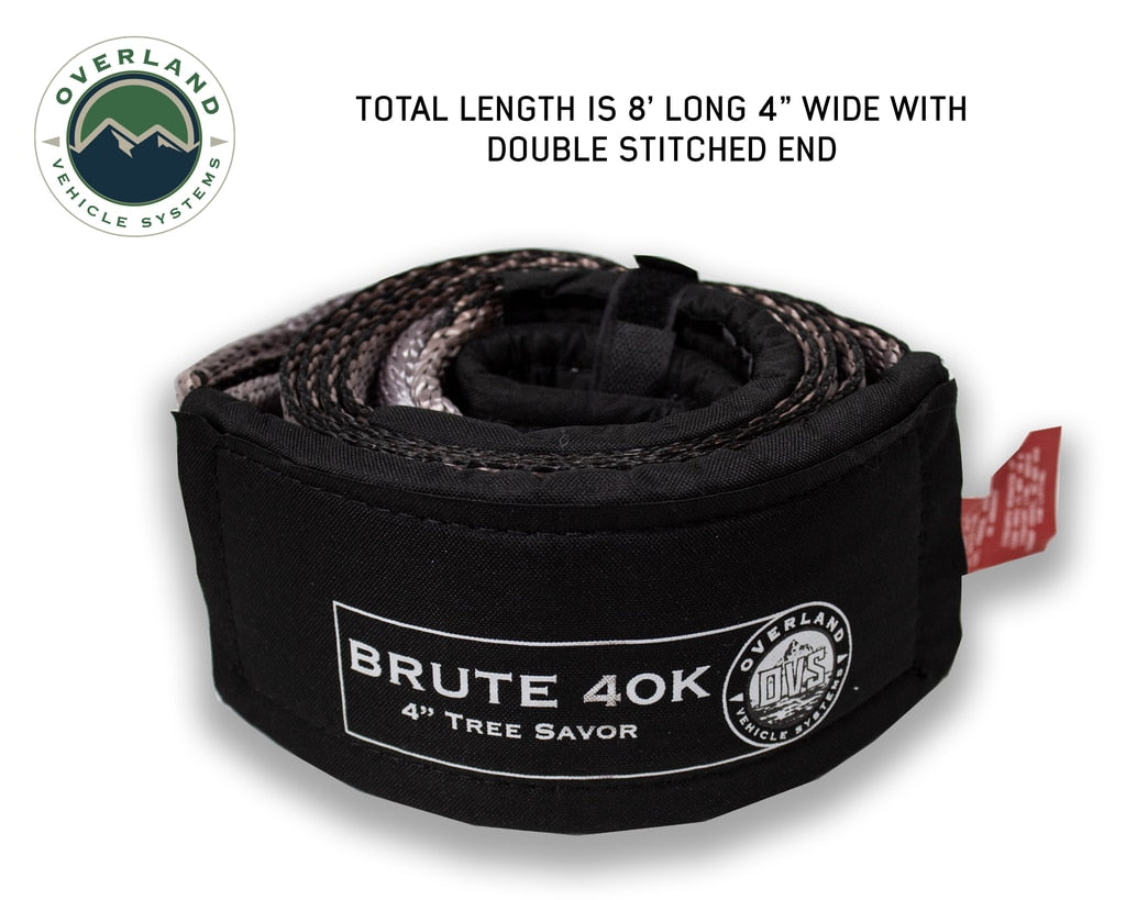 Tree Saver Tow Strap 40,000 lb. Gray With Storage Bag Overland Vehicle Systems