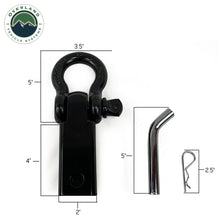 Load image into Gallery viewer, Receiver Hitch D-Ring Receiver Mount Recovery Shackle Overland Vehicle Systems - Overland Vehicle Systems 19109901 HYDZ_19109901
