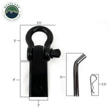 Load image into Gallery viewer, Receiver Hitch D-Ring Receiver Mount Recovery Shackle Overland Vehicle Systems