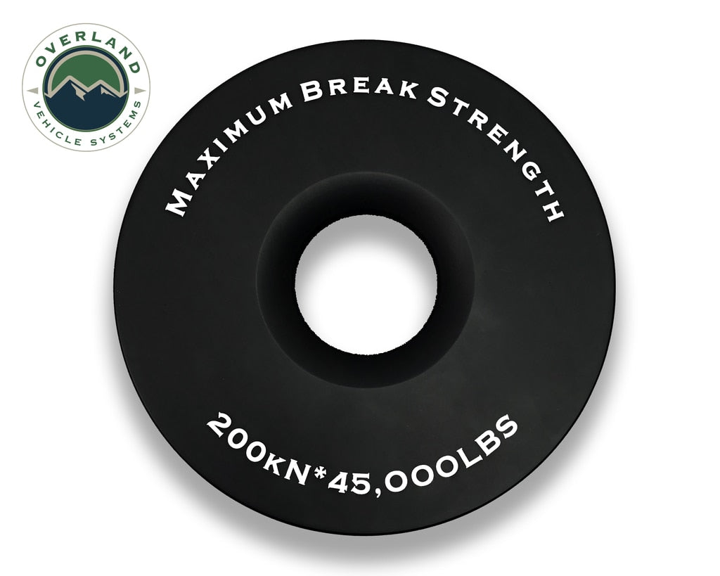 Recovery Ring 6.25 Inch 45,000 lb. Black With Storage Bag Overland Vehicle Systems