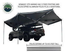 Load image into Gallery viewer, Nomadic Awning 270 Degree - Driver Side Dark Gray Overland Vehicle Systems - Overland Vehicle Systems 19519907 HYDZ_19519907
