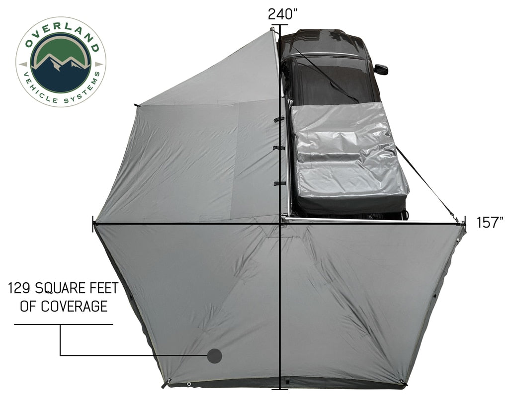 Nomadic Awning 270 Degree - Driver Side Dark Gray Overland Vehicle Systems - Overland Vehicle Systems 19519907 HYDZ_19519907