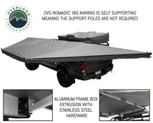 Load image into Gallery viewer, Nomadic Awning 270 Degree - Passenger Side Dark Gray Awning Overland Vehicle Systems - Overland Vehicle Systems 19529907 HYDZ_19529907