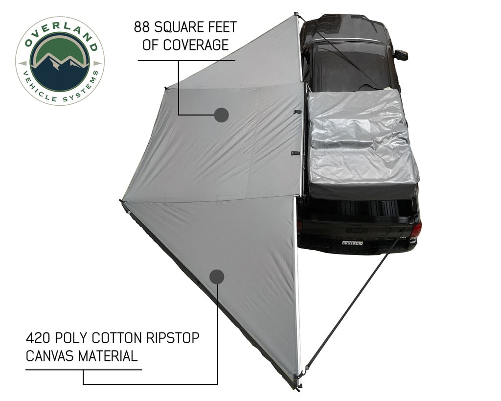 Nomadic Awning 270 Degree - Passenger Side Dark Gray Awning Overland Vehicle Systems - Overland Vehicle Systems 19529907 HYDZ_19529907