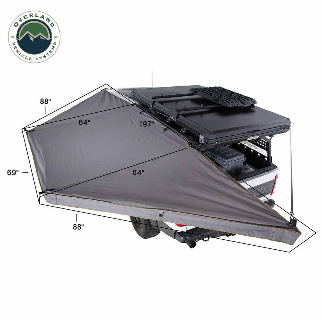 HD Nomadic 180 LTE - Awning, Grey Body, Green Trim and Black Travel Cover Overland Vehicle Systems - Overland Vehicle Systems 19609917 HYDZ_19609917