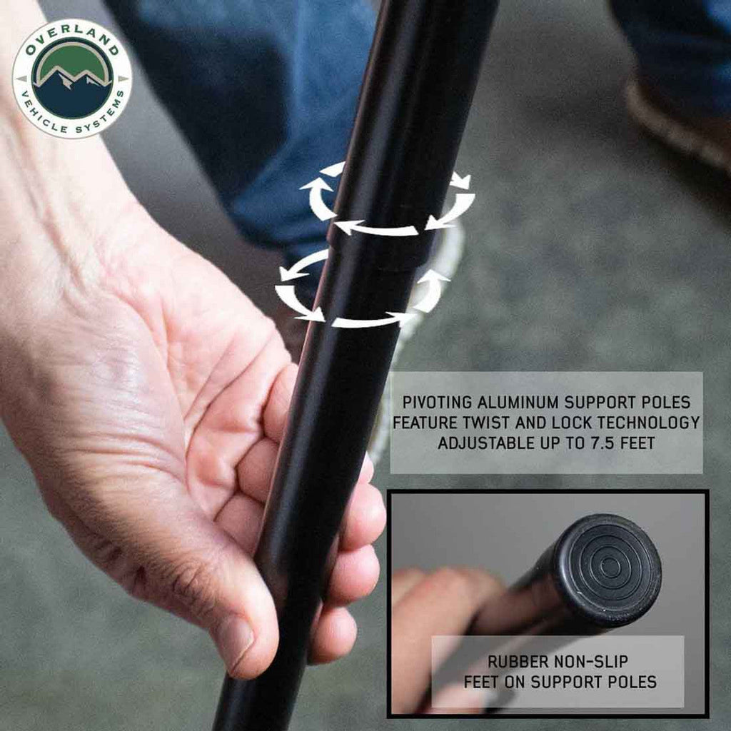 HD Nomadic 180 LTE - Awning, Grey Body, Green Trim and Black Travel Cover Overland Vehicle Systems - Overland Vehicle Systems 19609917 HYDZ_19609917