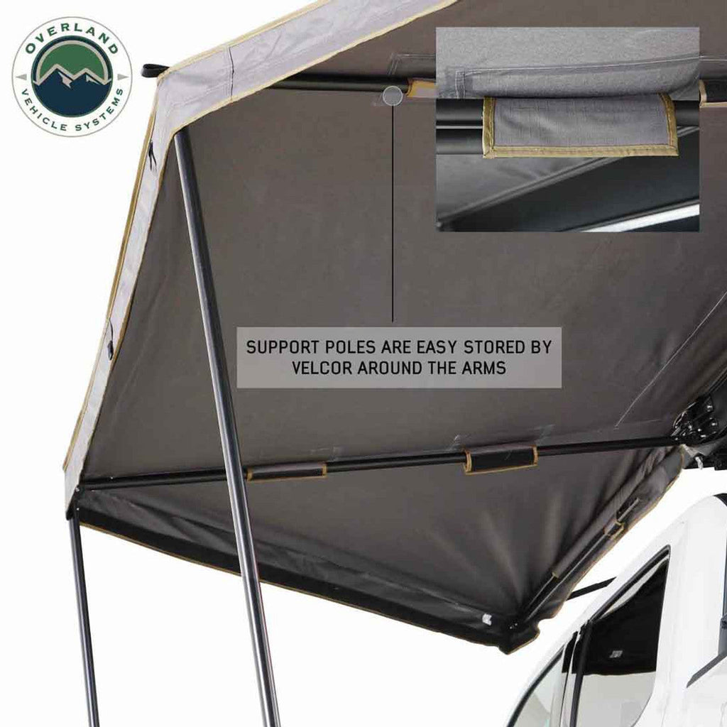 HD Nomadic 180 LTE - Awning, Grey Body, Green Trim and Black Travel Cover Overland Vehicle Systems - Overland Vehicle Systems 19609917 HYDZ_19609917