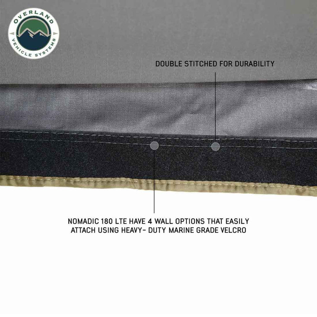 HD Nomadic 180 LTE - Awning, Grey Body, Green Trim and Black Travel Cover Overland Vehicle Systems - Overland Vehicle Systems 19609917 HYDZ_19609917