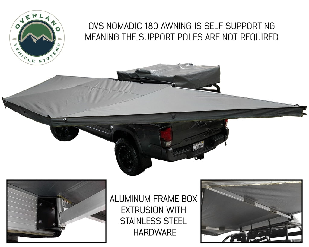 Nomadic Awning 180 With Zip In Wall 180 Awning With Walls Overland Vehicle Systems - Overland Vehicle Systems 19619907 HYDZ_19619907