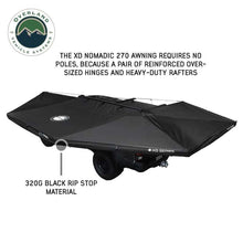 Load image into Gallery viewer, XD Nomadic 270 - Awning W/Lights and Black Out , Driver Side, Black Body, Black Trim and Black Travel Cover Overland Vehicle Systems