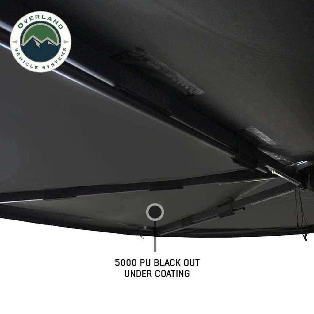 XD Nomadic 270 - Awning W/Lights and Black Out , Passenger Side, Black Body, Black Trim and Black Travel Cover Overland Vehicle Systems - Overland Vehicle Systems 19690002 HYDZ_19690002