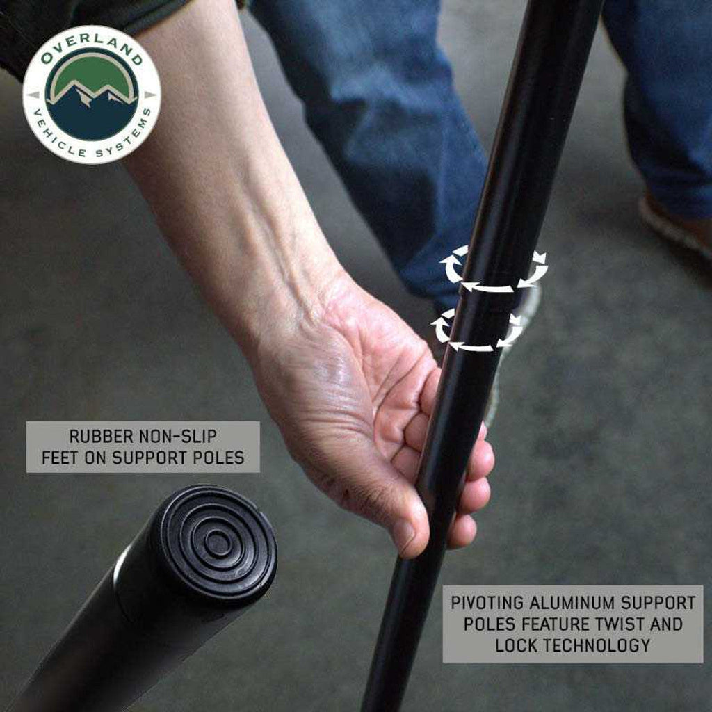 XD Nomadic 270 - Awning W/Lights and Black Out , Passenger Side, Black Body, Black Trim and Black Travel Cover Overland Vehicle Systems - Overland Vehicle Systems 19690002 HYDZ_19690002