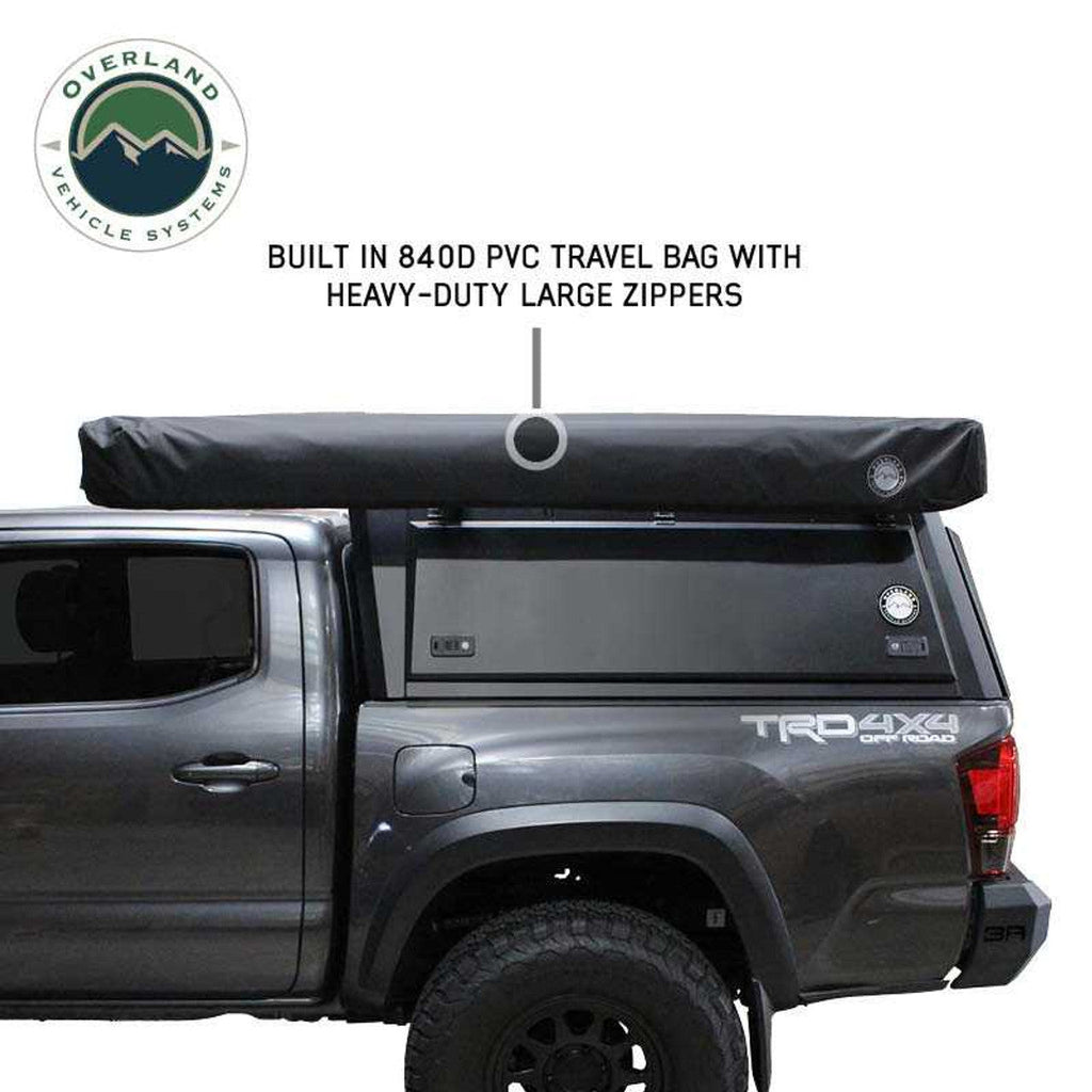 XD Nomadic 270 - Awning W/Lights and Black Out , Passenger Side, Black Body, Black Trim and Black Travel Cover Overland Vehicle Systems - Overland Vehicle Systems 19690002 HYDZ_19690002