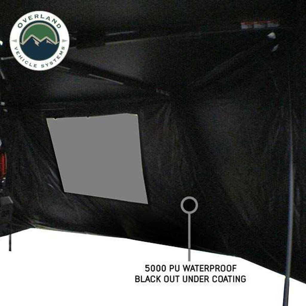 XD Nomadic 270 - Awning Wall 1 W/Black Out, Passenger Side, Black Body, Black Trim W/Storage Bag Overland Vehicle Systems - Overland Vehicle Systems 19690004 HYDZ_19690004