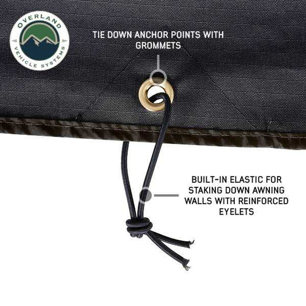 XD Nomadic 270 - Awning Wall 2 W/Black Out, Passenger Side, Black Body, Black Trim W/Storage Bag Overland Vehicle Systems - Overland Vehicle Systems 19690006 HYDZ_19690006