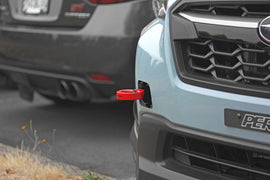 PERRIN 22-25 Subaru WRX / 18-23 Crosstrek / 20-25 OBXT / 17-23 Impreza Tow Hook Kit (Front) - Red PERPSP-BDY-237RD