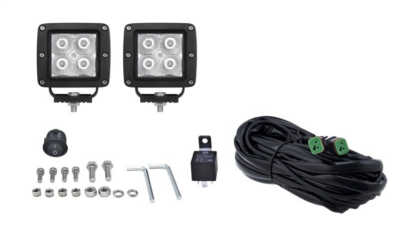 Hella HVF Cube 4 LED Off Road Kit - 3.1in 2X12W HELLA357204821