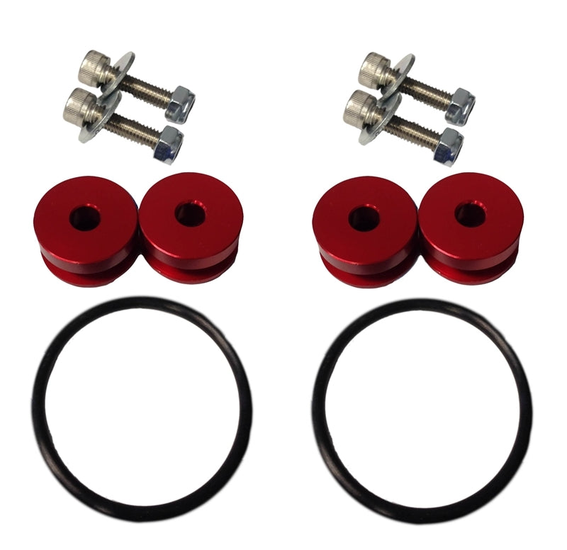 Torque Solution Billet Bumper Quick Release Kit (Red): Universal TQSTS-UNI-026R