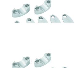 BikeMaster Aluminum Handlebar Risers 1-1/8in - Silver BKM151990