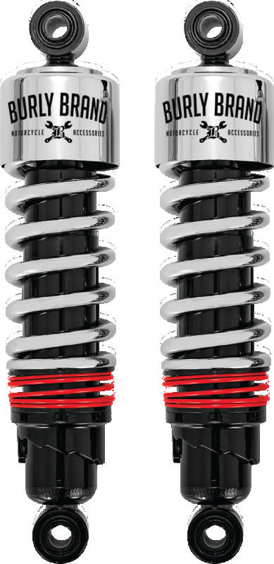 Burly Brand FLH Slammer Shocks - Chrome BURB28-1204
