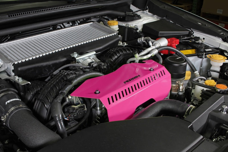 PERRIN 22-25 Subaru WRX Pulley Cover - Hyper Pink (TALL - For Use w/o PERRIN AOS) PERPSP-ENG-153HP