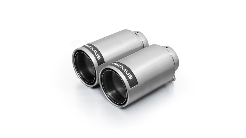 Remus Stainless Steel 98mm Polished w/Carbon Insert Tail Pipe Set (Pair) RMS0026 98CR