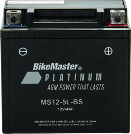 BikeMaster AGM Battery - MS12-5L-BS BKM780737