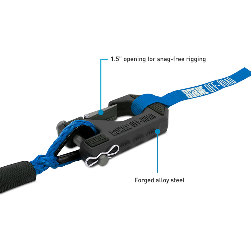 Borne Off-Road 10K Winch - Blue Synthetic Rope BRNBNWN-10-SBL