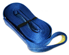Load image into Gallery viewer, Recovery Strap 3 Inch x 30 Foot 30 000 LB BS Polyester Blue Bulldog Winch