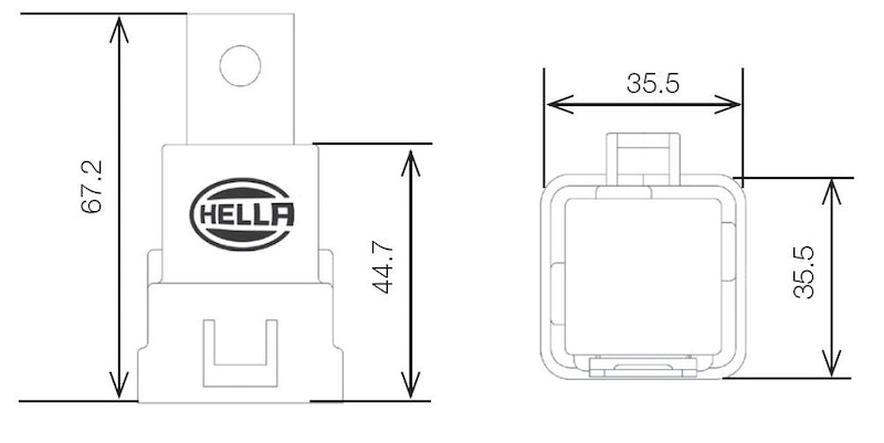 Hella Relay 12V 20/40A Spdt Res Wthr Bkt HELLA007794301