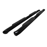PRO TRAXX 4 Oval Nerf Step Bars; Black; Steel;