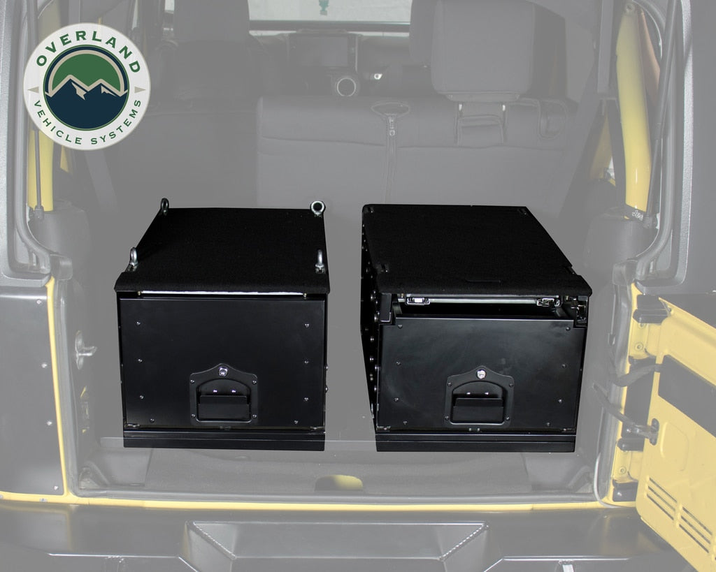 Camping Storage Box Cargo Box With Slide Out Drawer Overland Vehicle Systems