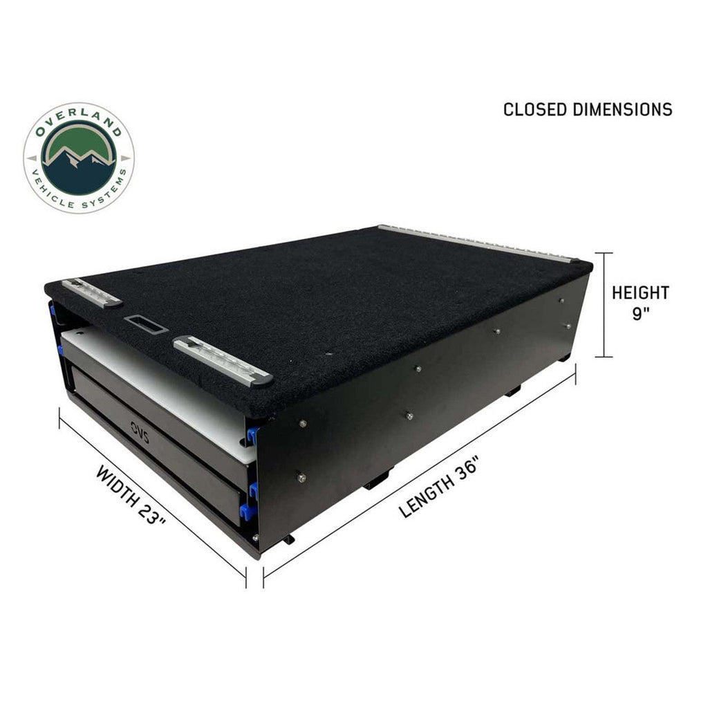 Cargo Box Kitchen With Slide Out Sink, Cooking Shelve and Slide Out Work Station Overland Vehicle Systems - Overland Vehicle Systems 21010401 HYDZ_21010401