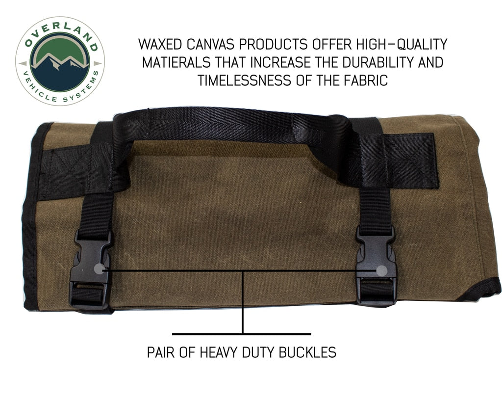Rolled General Tool Storage Bag - Waxed Canvas Overland Vehicle Systems - Overland Vehicle Systems 21079941 HYDZ_21079941